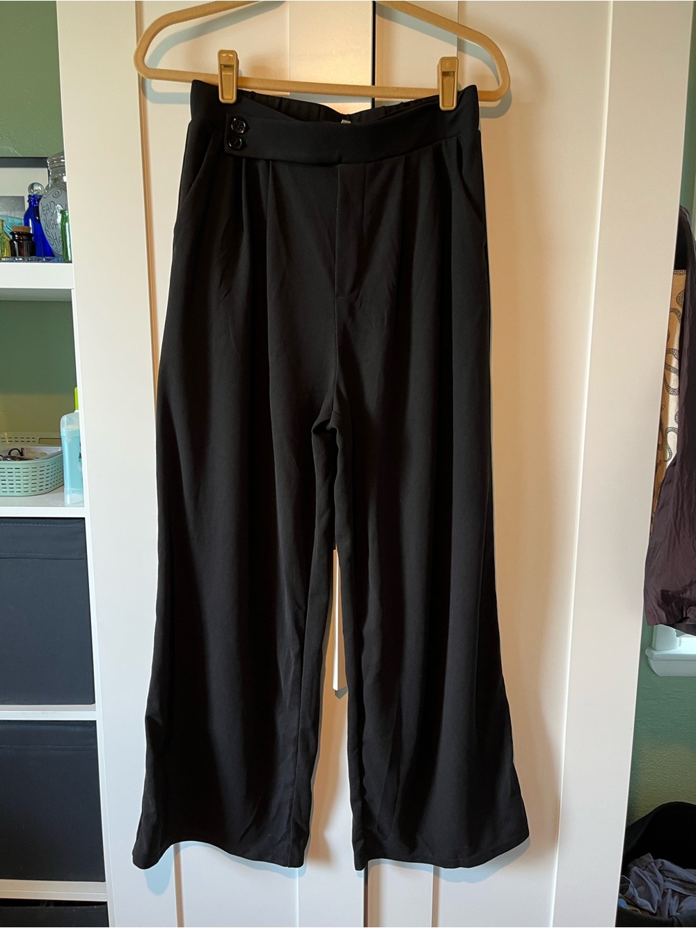HALARA Black High-Waist Wide Leg Trousers - Picture 3 of 5